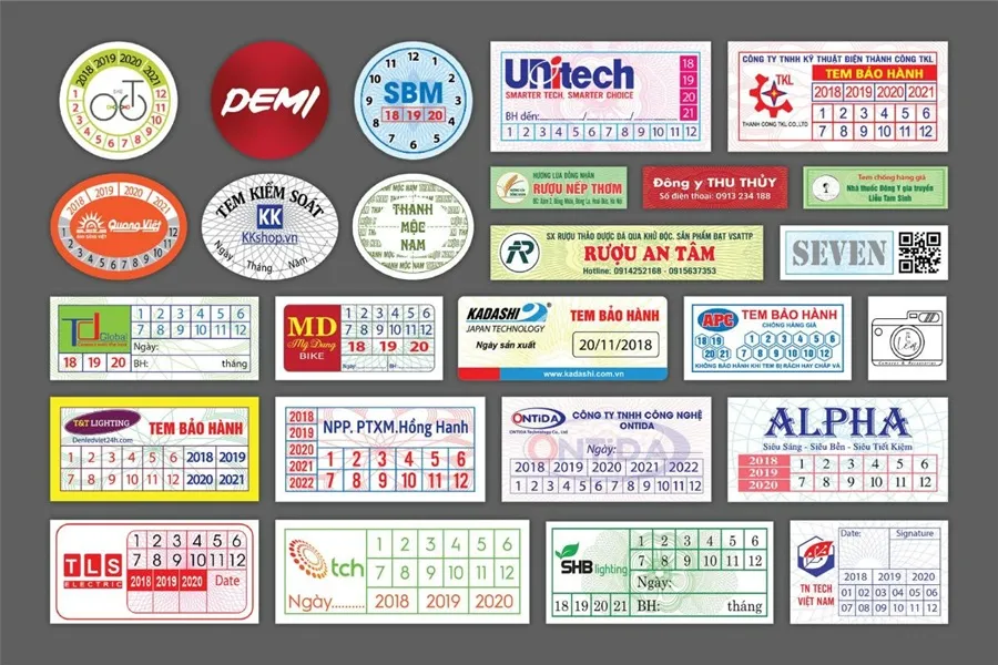 Các loại Tem vỡ hiện nay